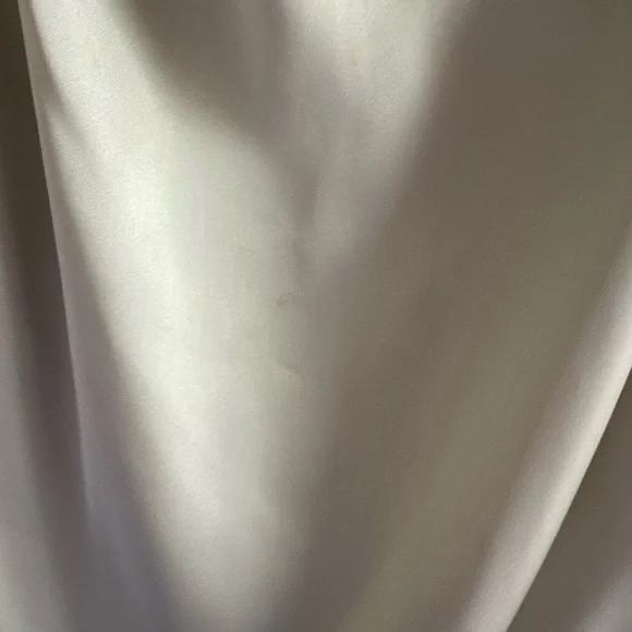 That's So Fetch Sage Green Satin Asymmetrical Neck  Midi Wedding Guest Dress - Picture 3 of 6